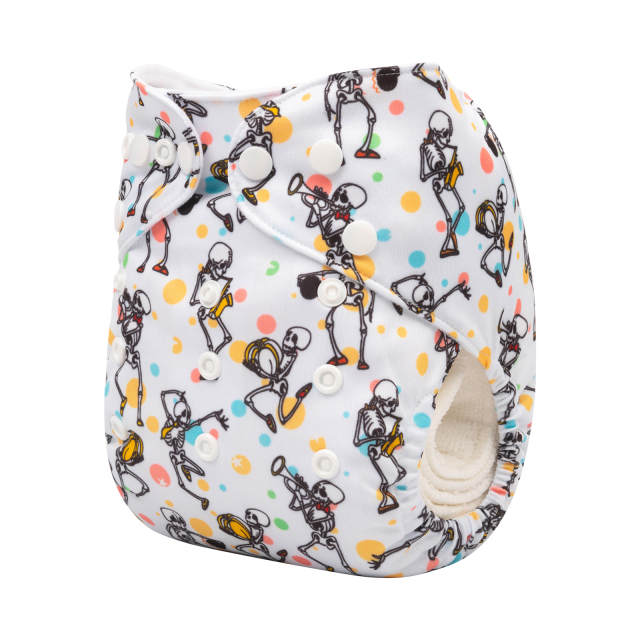 ALVABABY One Size Positioning Printed Cloth Diaper (YDP30A)
