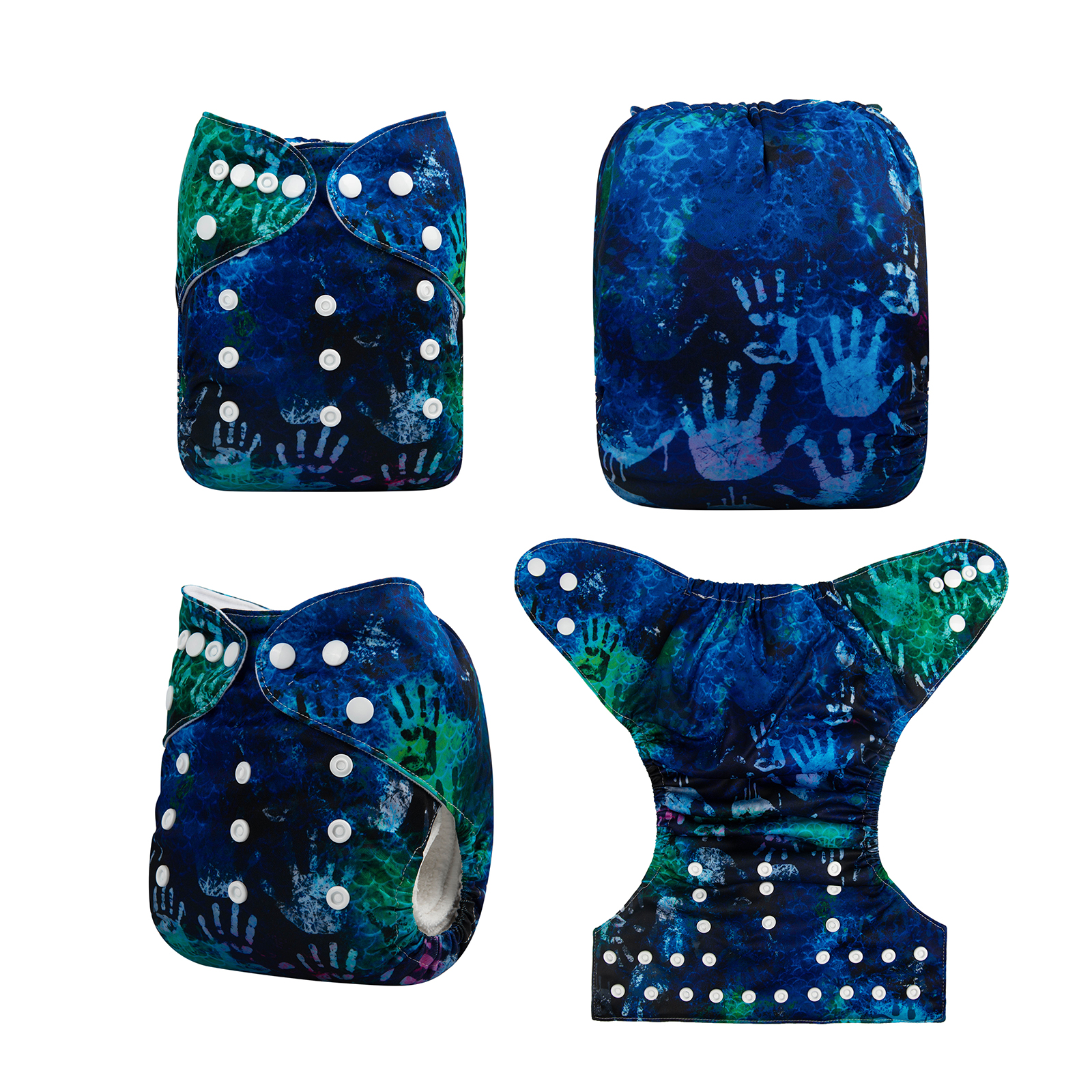 ALVABABY One Size Positioning Printed Cloth Diaper - (Print, YDP22A)