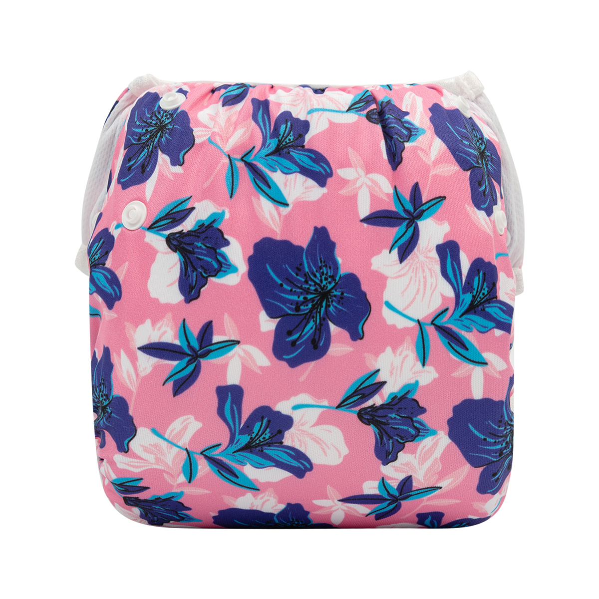 ALVABABY Reusable Swim Diaper - Adjustable One Size Swimwear for Infants & Toddlers   (Flowers SW101A)