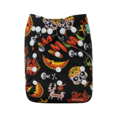 ALVABABY One Size Positioning Printed Cloth Diaper - Sun and ghost (YDP50A)