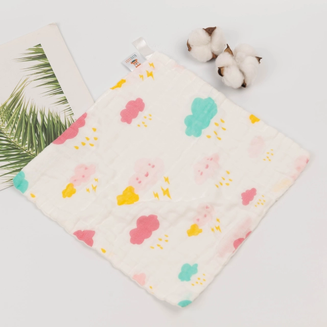 1 set of Muslin Washcloth,Burp Cloths,Face Towels -(5MSFJ02A)
