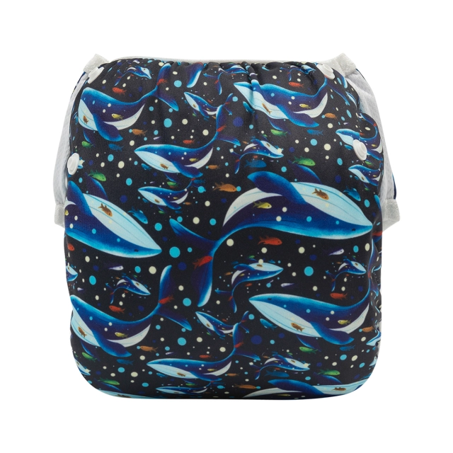 ALVABABY One Size Printed Swim Diaper -Dolphin (SW98A)
