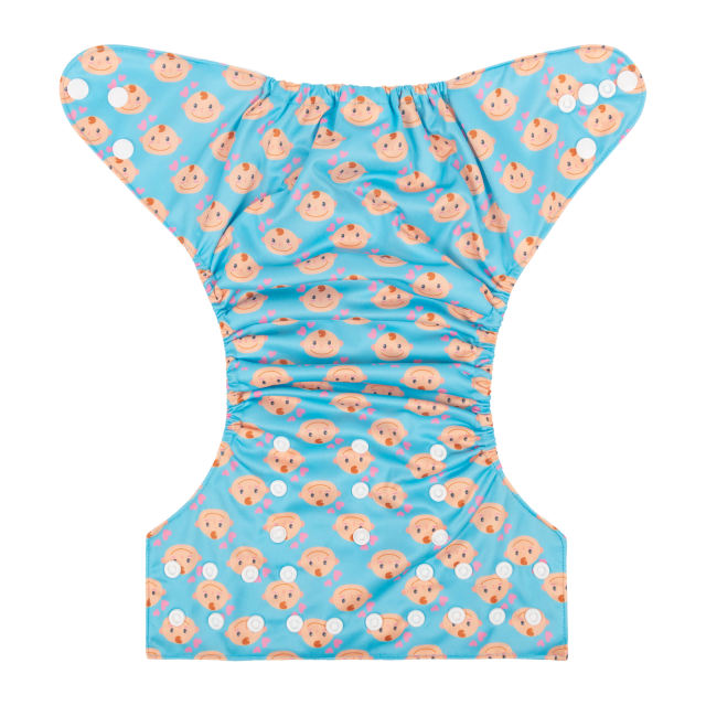 ALVABABY One Size Positioning Printed Cloth Diaper -Baby (YDP70A)
