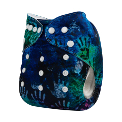 ALVABABY One Size Positioning Printed Cloth Diaper - Print (YDP22A)