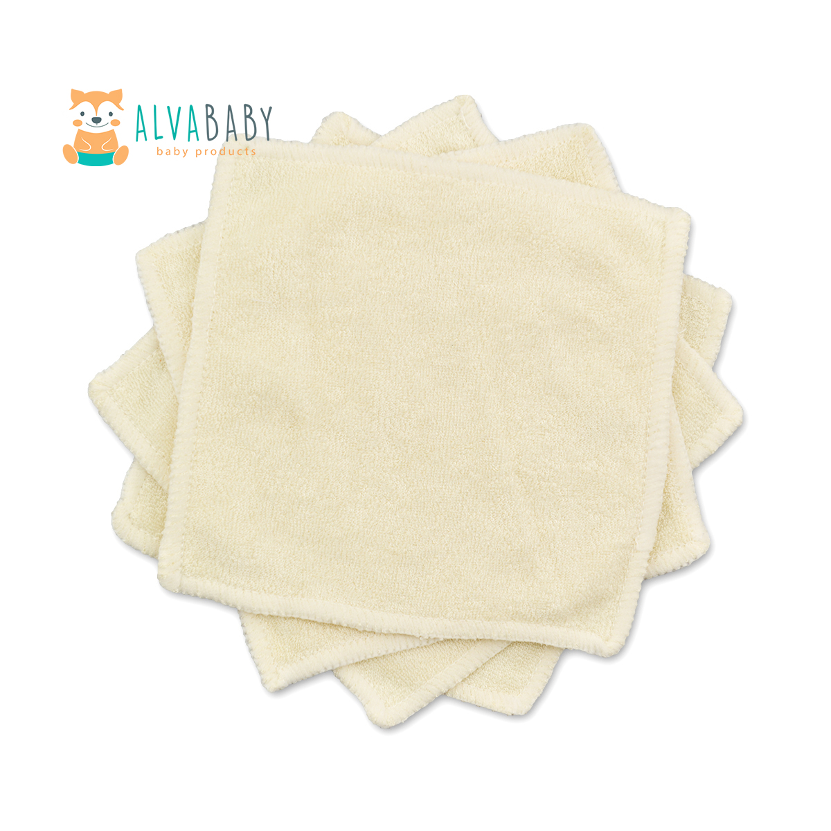 6PCS Baby Wipe Bamboo Wipes Bamboo Saliva Towel Cloth Wipes 4.72''x4.72''
