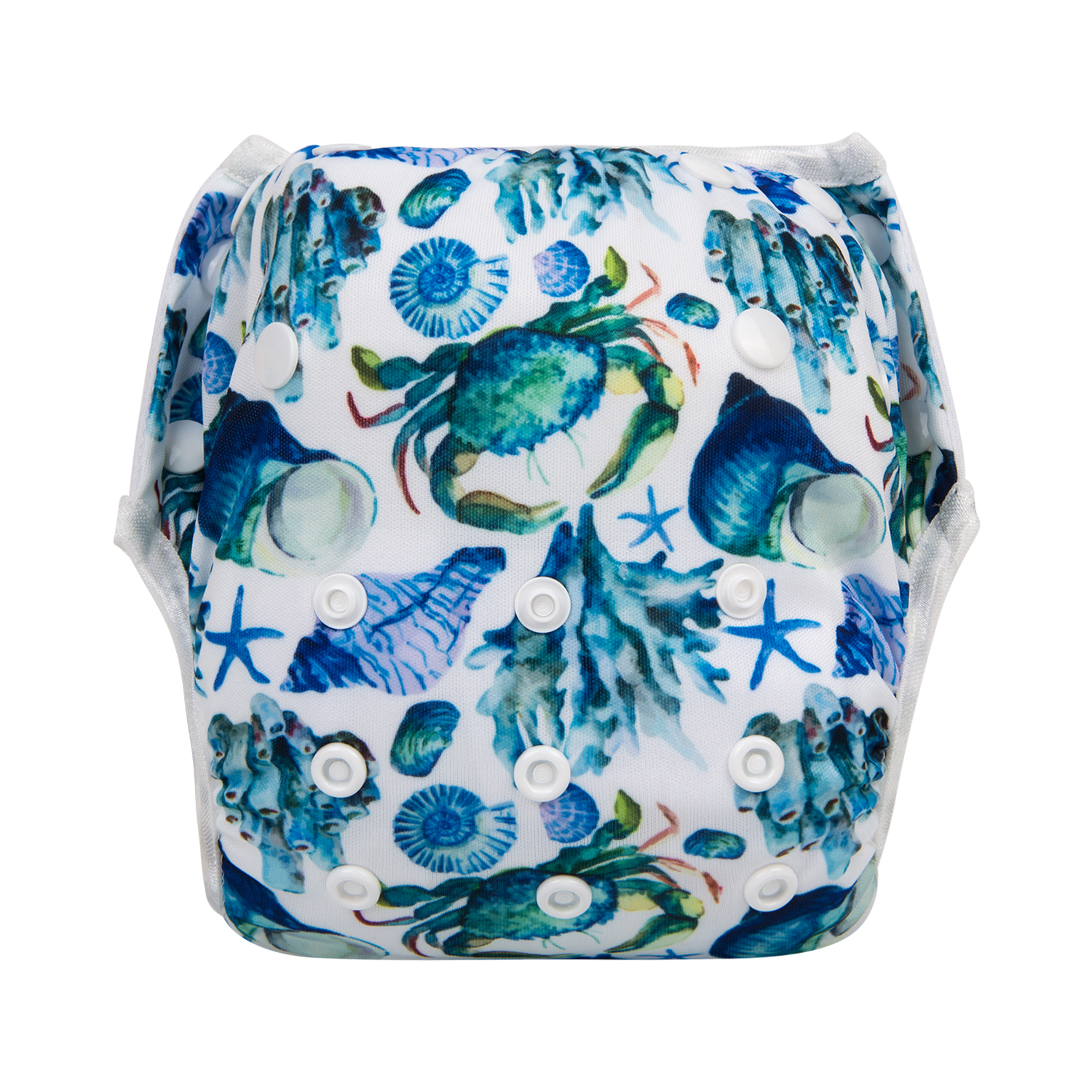 ALVABABY Reusable Swim Diaper - Adjustable One Size Swimwear for Infants & Toddlers (Sea animals SW81A)