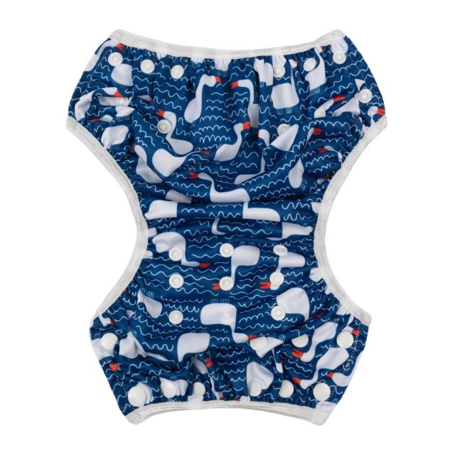 ALVABABY One Size Positioning  Printed Swim Diaper -Ducks (SWD79A)