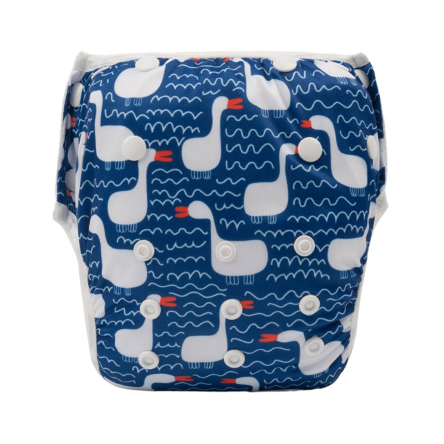 ALVABABY One Size Positioning  Printed Swim Diaper -Ducks (SWD79A)