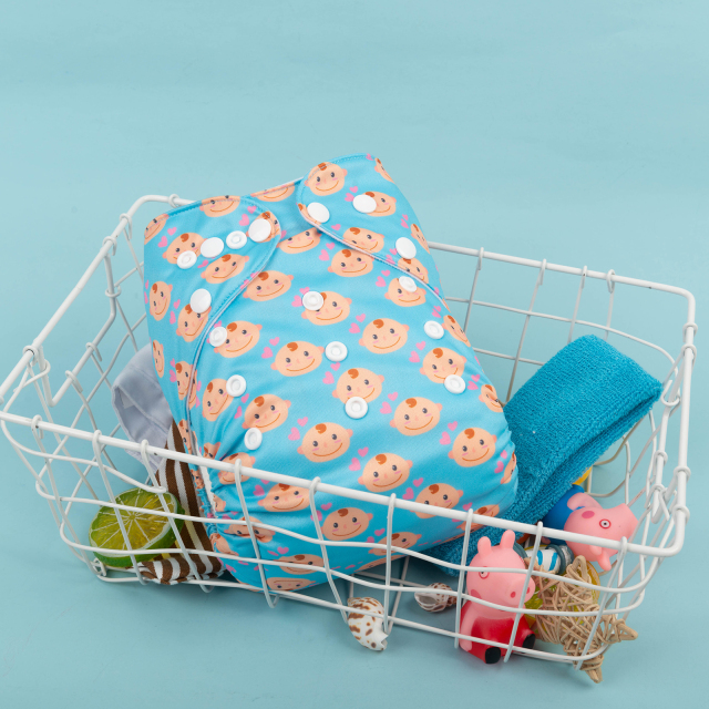 ALVABABY One Size Positioning Printed Cloth Diaper -Baby (YDP70A)