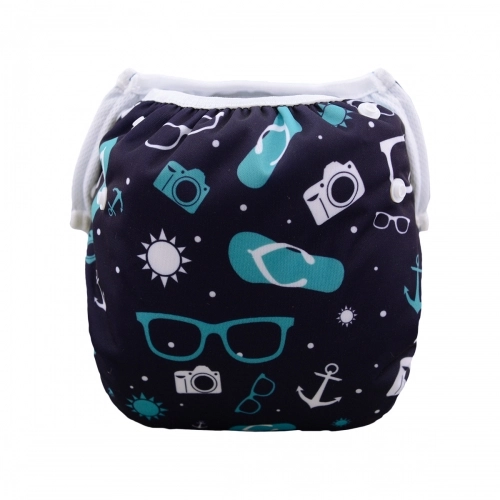 ALVABABY One Size Printed Swim Diaper -Glasses (SW22A)