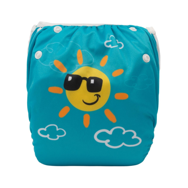 ALVABABY One Size Positioning  Printed Swim Diaper -Sun (SWD81A)