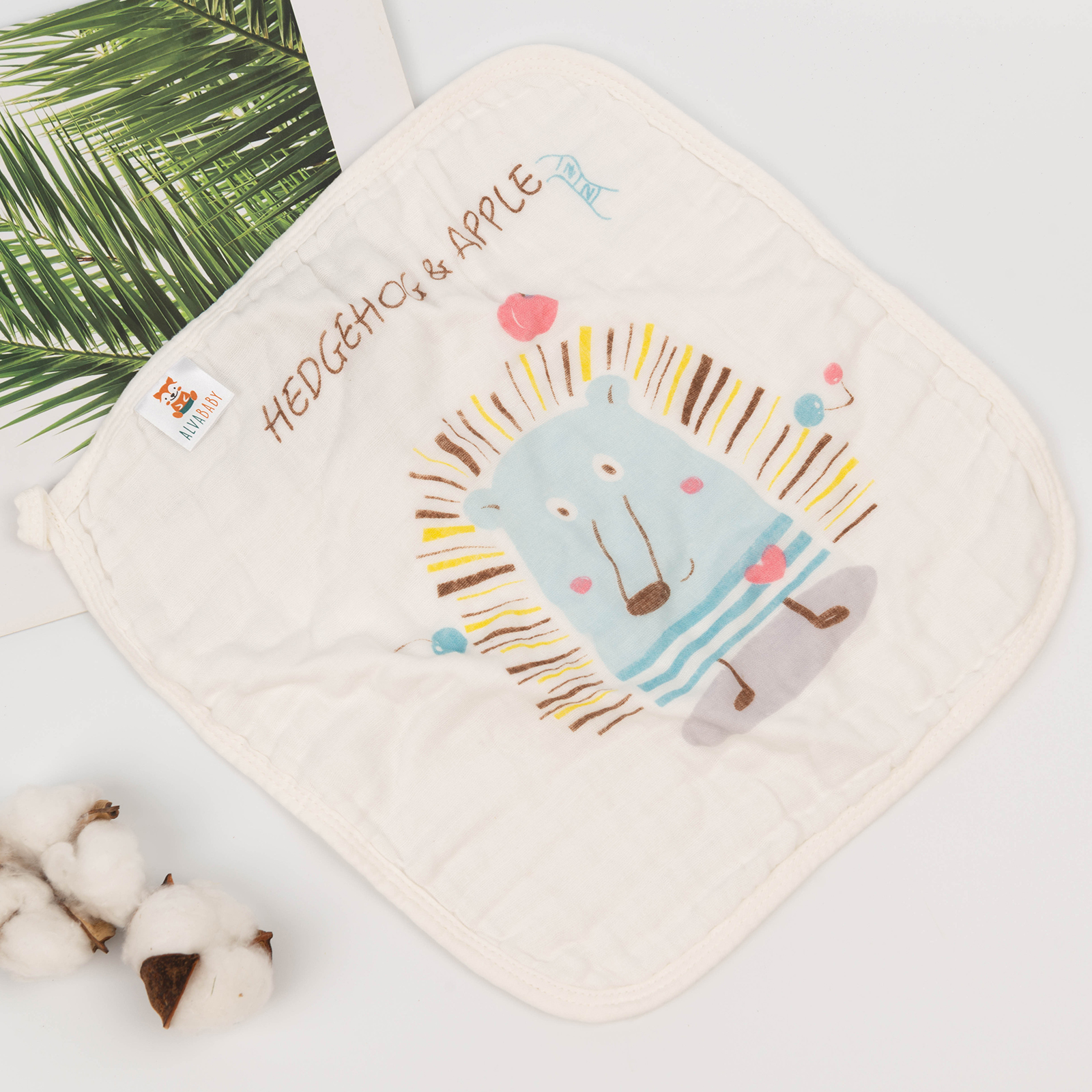 1 set of Muslin Washcloth,Burp Cloths,Face Towels -(5MSFJ04A)