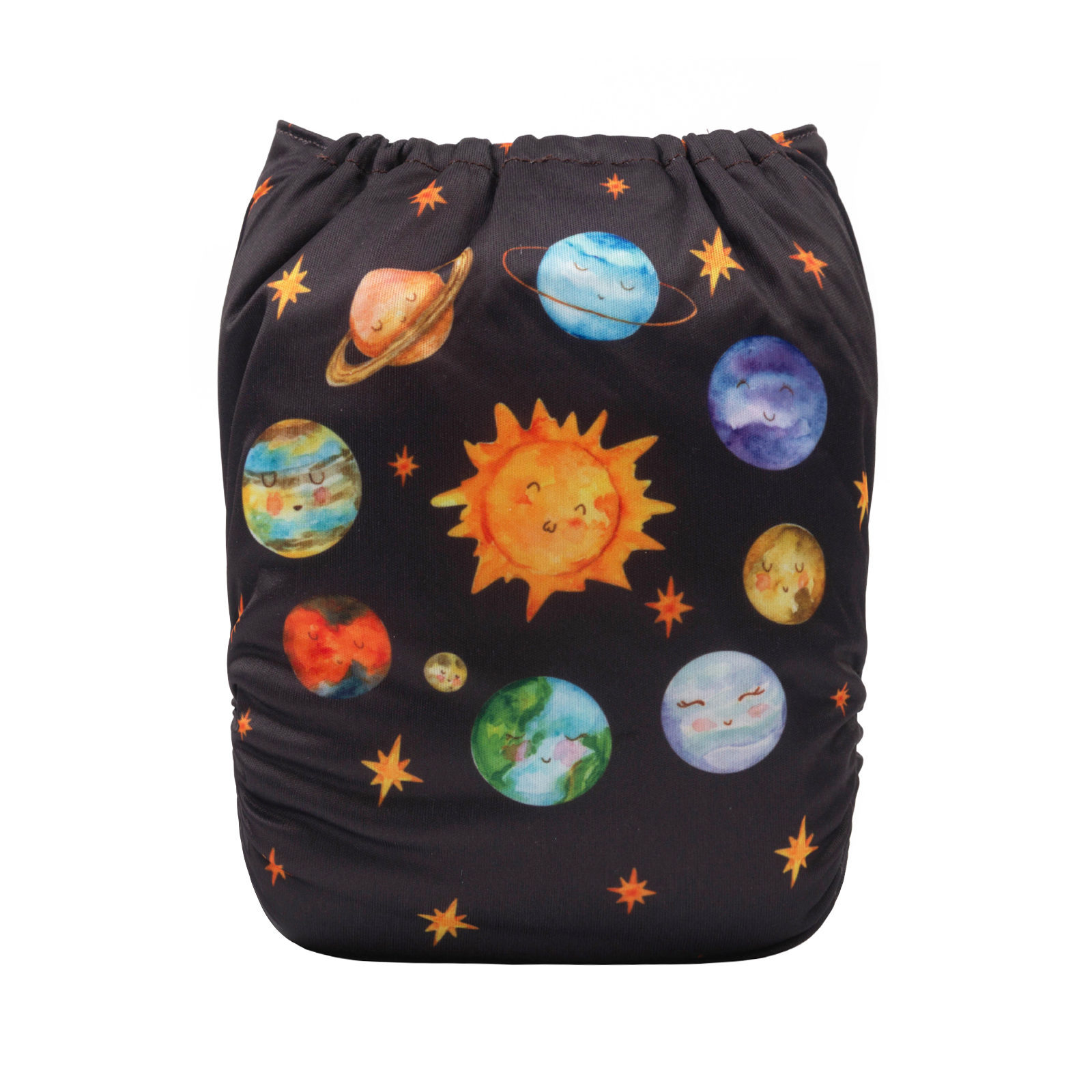 ALVABABY Positioning Cloth Diaper - One Size Adjustable Washable & Reusable Diaper for Babies and Toddlers (Planet, YDP95A)