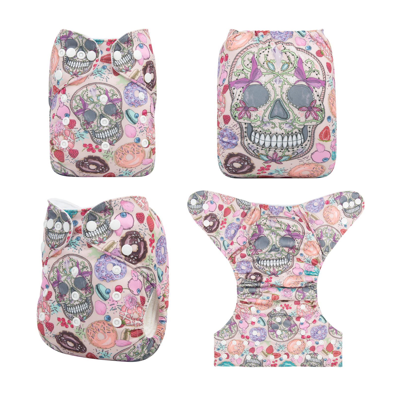 ALVABABY One Size Positioning Printed Cloth Diaper -(Grunt, YDP38A)