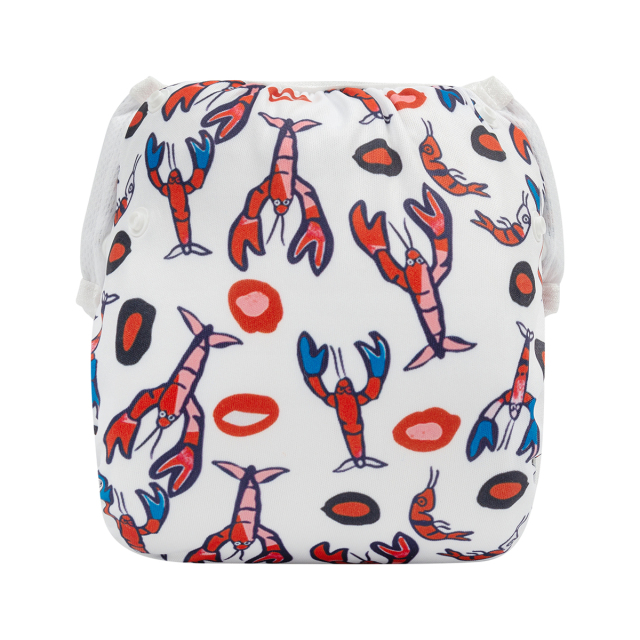 ALVABABY One Size Printed Swim Diaper- crayfish (SW102A)