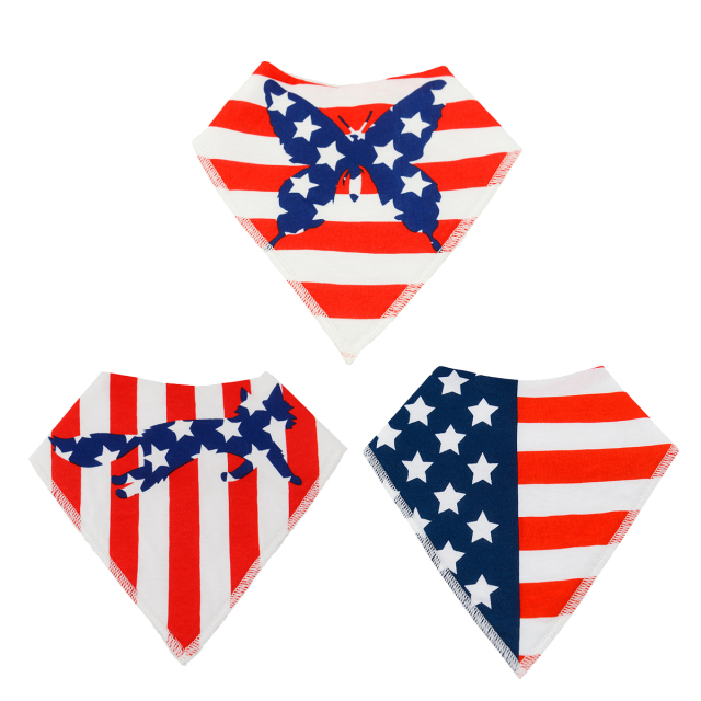 1 set of ALVABABY Bandana Bibs -(SJ04)