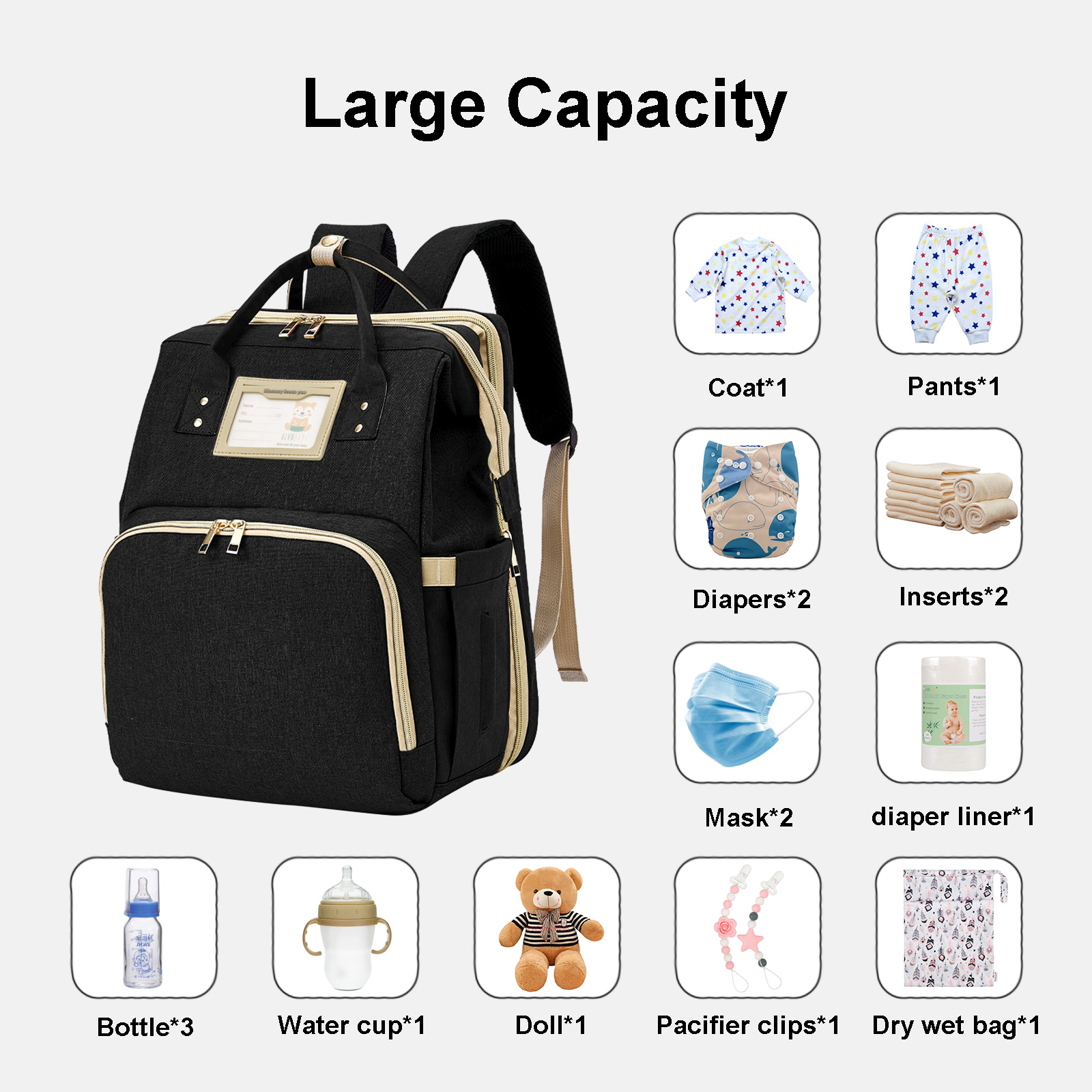 Mami Backpack Mommy Backpack with Changing Pad