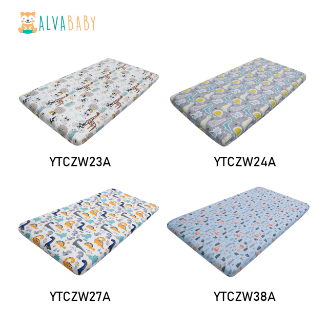 ALVABABY Cotton Crib Sheet, Baby Bassinet Pads/Mattress