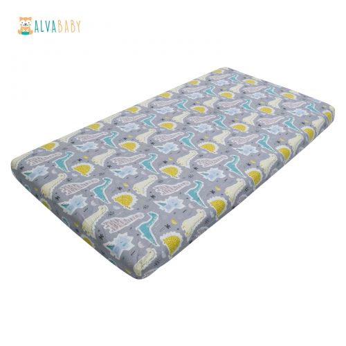 ALVABABY Cotton Crib Sheet, Baby Bassinet Pads/Mattress