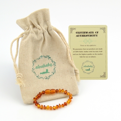 1 ALVABABY Amber Teething Bracelet Unisex for Babies （ATB03）