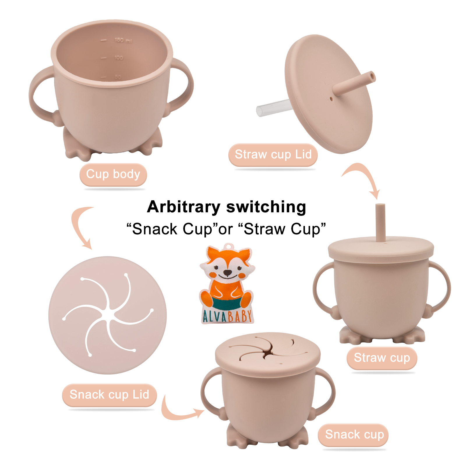 ALVABABY Silicone Training Cup (XG05A)