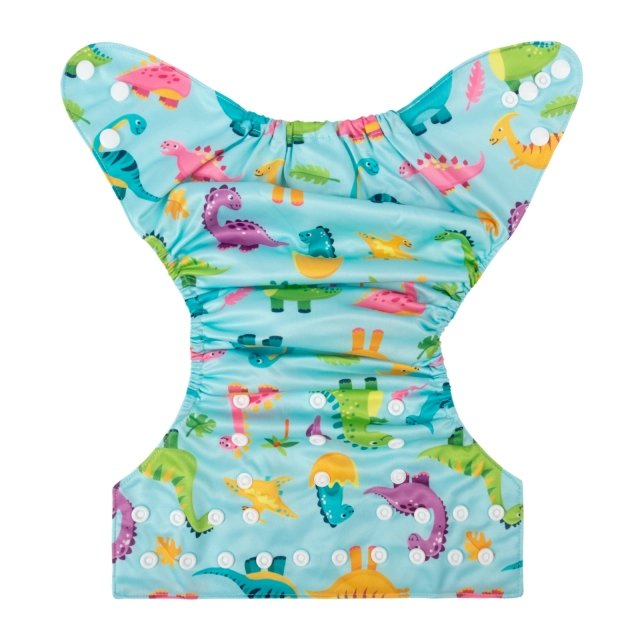 ALVABABY One Size Positioning Printed Cloth Diaper -Dinosaur (YDP104A)