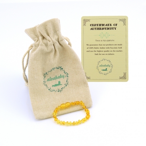 1 ALVABABY Amber Teething Bracelet Unisex for Babies （ATB02）