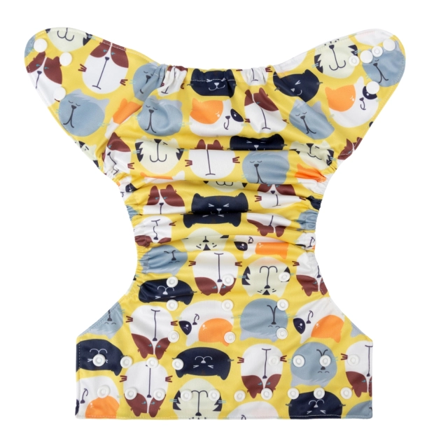 ALVABABY One Size Positioning Printed Cloth Diaper -Animals(YDP102A)