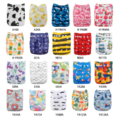 (Multi-packs) 15PCS One Size Regular Print Diapers