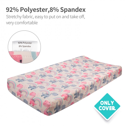 ALVABABY Stretchy Changing Pad Cover and Soft Baby Cradle Mattress