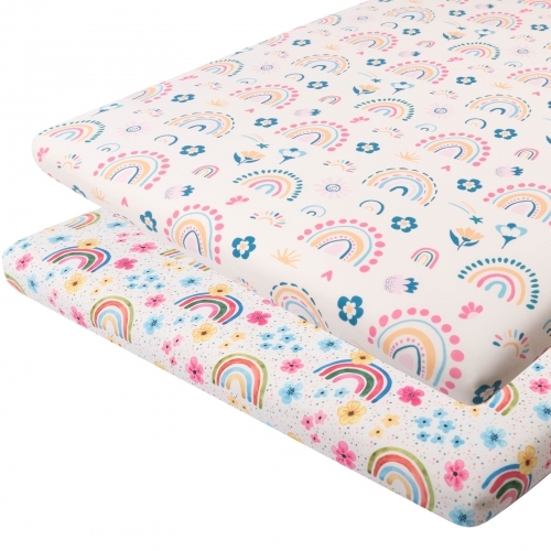 ALVABABY Stretchy Play Playard Sheet, Portable Crib Sheet