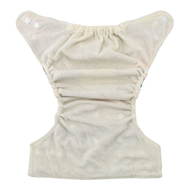 1 ALVABABY Reusable Baby Cloth Diaper Bamboo Diaper with one 4-layer bamboo & microfiber insert (BN06)