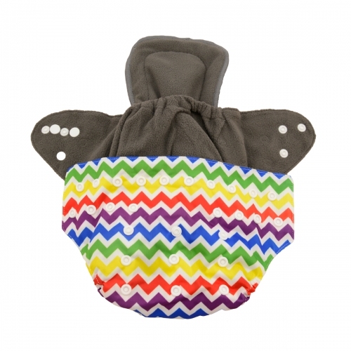 1 Reusable Bamboo Charcoal Baby Cloth Diaper with one 4-layer Bamboo Charcoal Inserts (CH-YA37)