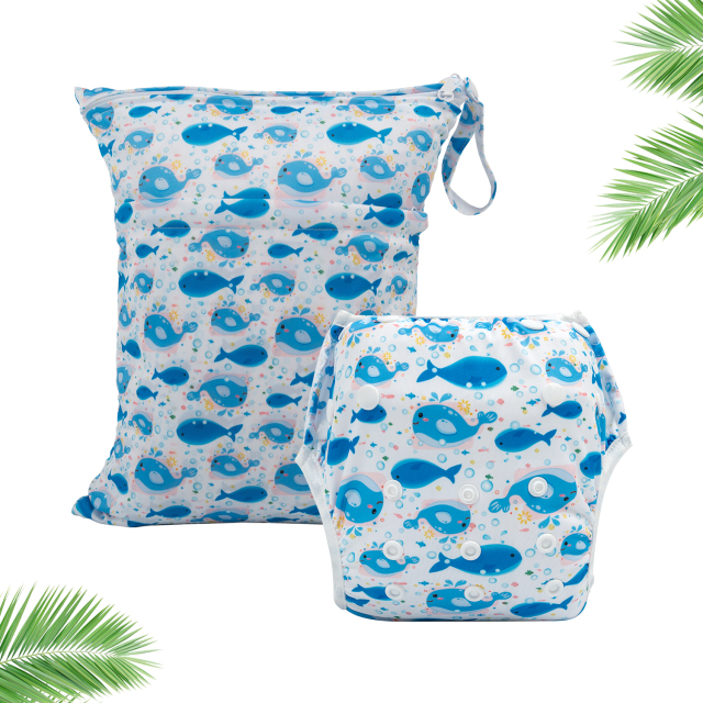 (All packs)ALVABABY 1 Swim diaper and 1 Wet bag