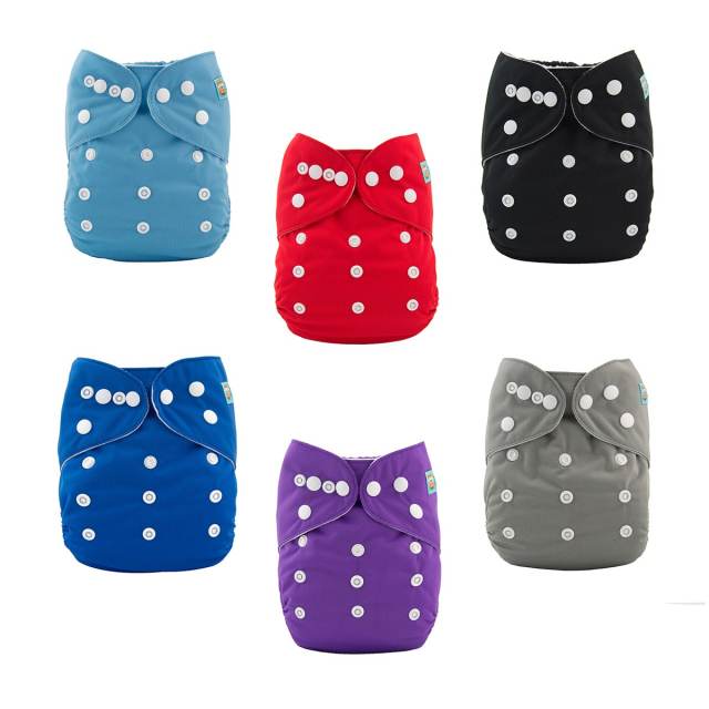 (All Packs)ALVABABY 6PCS Diapers with 6 Microfiber inserts