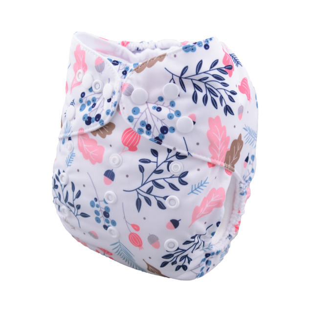 ALVABABY One Size Print Pocket Cloth Diaper -flowers(H050A)