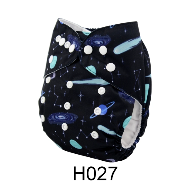 ALVABABY One Size Print Pocket Cloth Diaper-Planet (H027A)