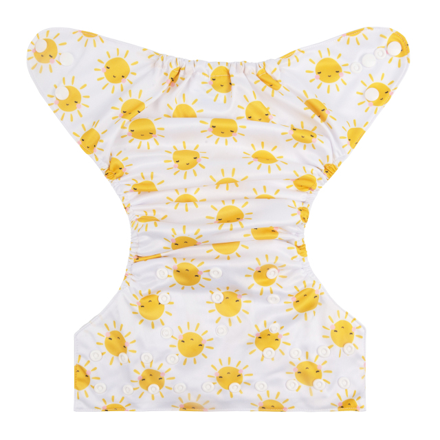 ALVABABY One Size Positioning Printed Cloth Diaper -Sun (YDP113A)