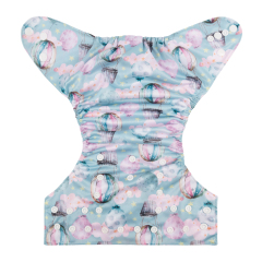 ALVABABY One Size Positioning Printed Cloth Diaper -Hot air balloon (YDP112A)