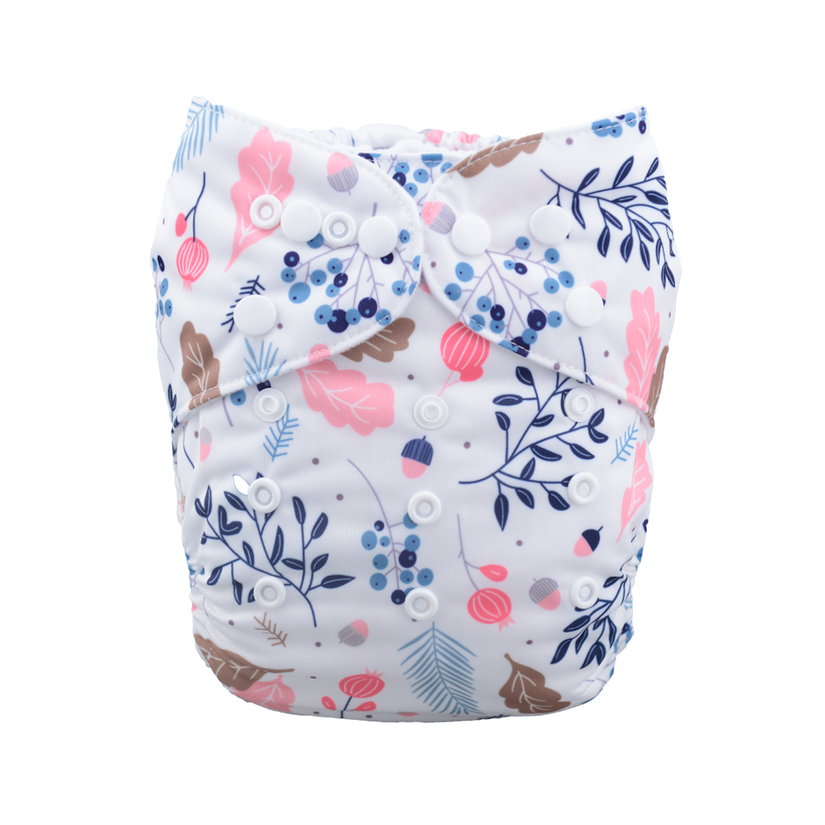 ALVABABY Print Cloth Diaper - One Size Adjustable Washable & Reusable Diaper for Babies and Toddlers (Flowers, H050A)