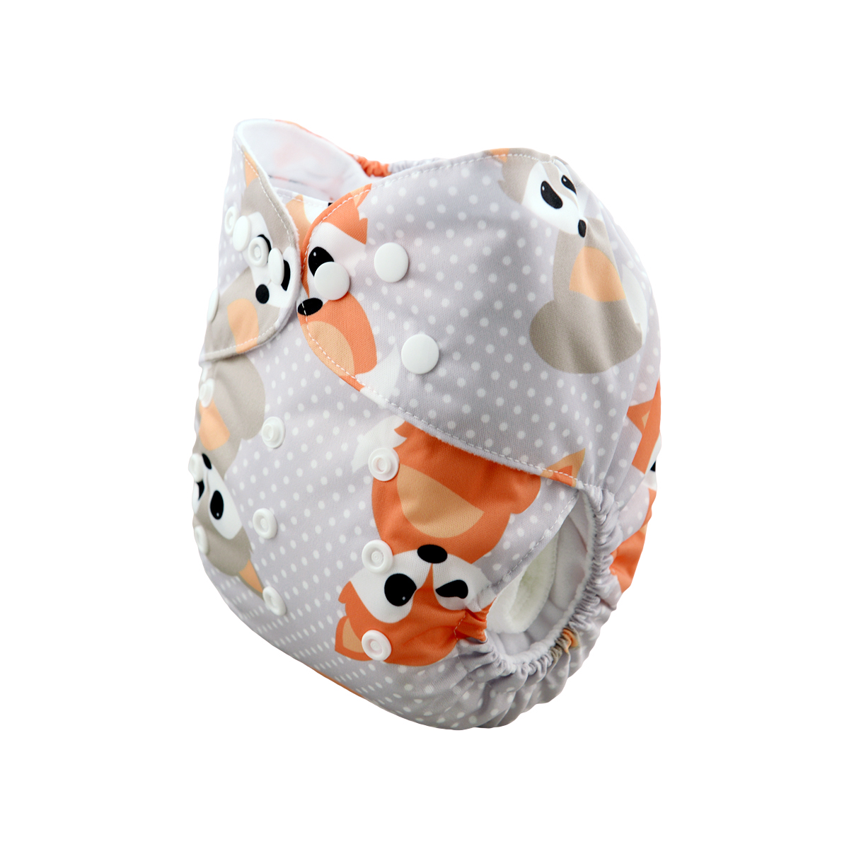 ALVABABY Print Cloth Diaper - One Size Adjustable Washable & Reusable Diaper for Babies and Toddlers (Fox, H042A)