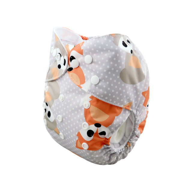 ALVABABY One Size Print Pocket Cloth Diaper-Fox(H042A)