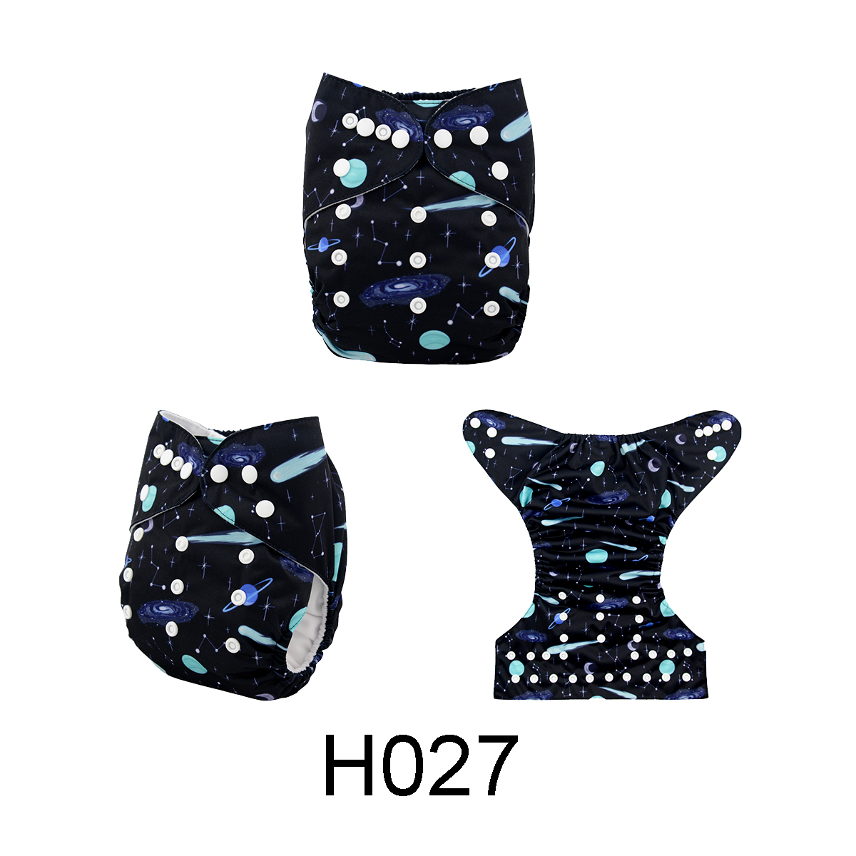 ALVABABY One Size Print Pocket Cloth Diaper-Planet (H027A)