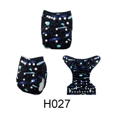 ALVABABY One Size Print Pocket Cloth Diaper-Planet (H027A)