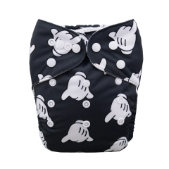 ALVABABY One Size Print Pocket Cloth Diaper (H064A)