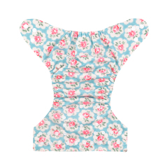 ALVABABY One Size Print Pocket Cloth Diaper-Flowers (H051A)