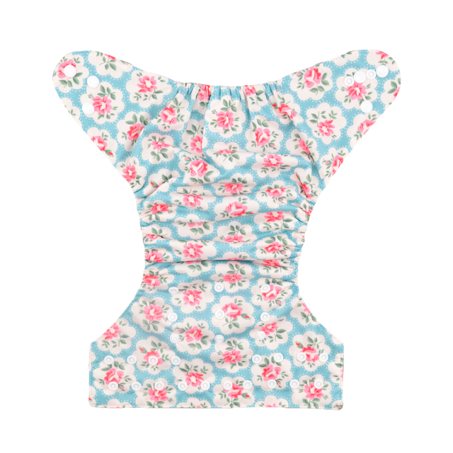 ALVABABY One Size Print Pocket Cloth Diaper-Flowers (H051A)
