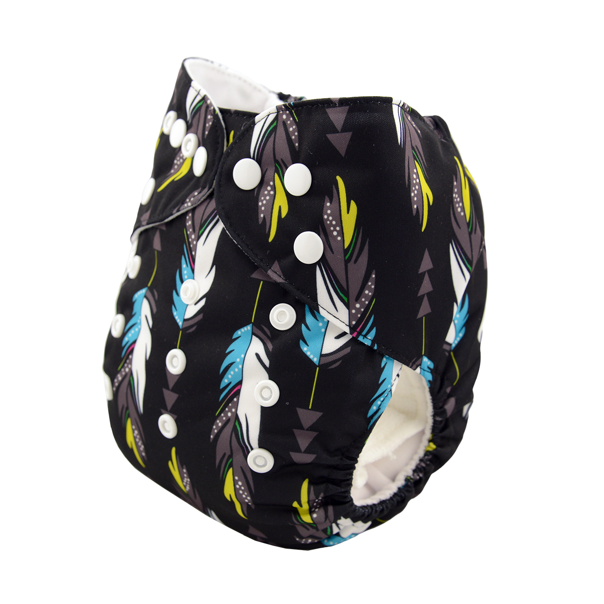 ALVABABY One Size Print Pocket Cloth Diaper-Feather (H035A)