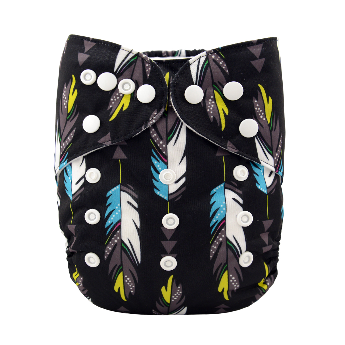 ALVABABY One Size Print Pocket Cloth Diaper-Feather (H035A)