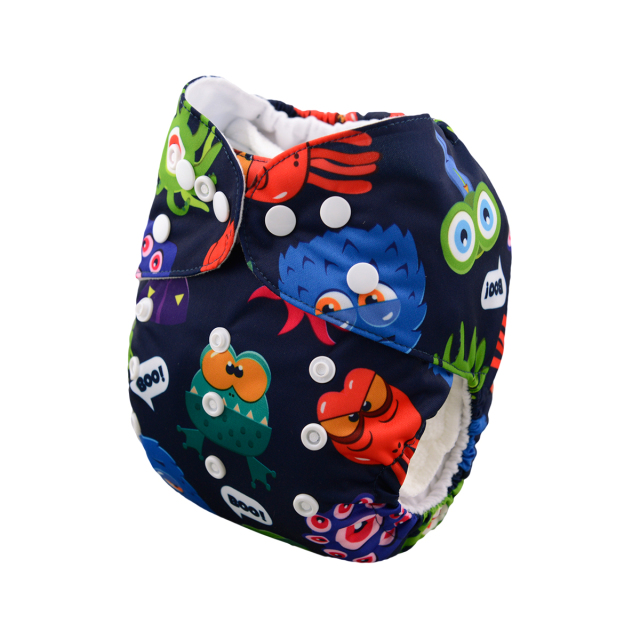 ALVABABY One Size Print Pocket Cloth Diaper （H041A)